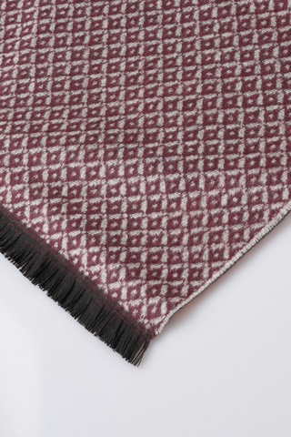 İnce Dokulu Desenli Viskon Şal Kaşkol Atkı Gri