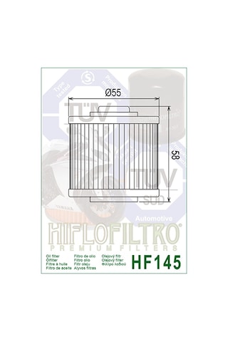 Hf145 Hıflo Yağ Filtresi 2006-2012 Yamaha Mt-03 Yağ Filtresi
