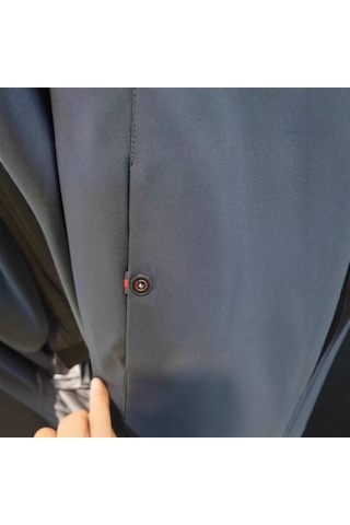 Çizgili Ceket Dik Yaka Büyük Beden Günlük Erkek Ceketi Lacivert