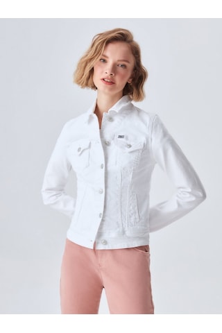 Dean X Dar Kesim Jean Beyaz Ceket Çok Renkli