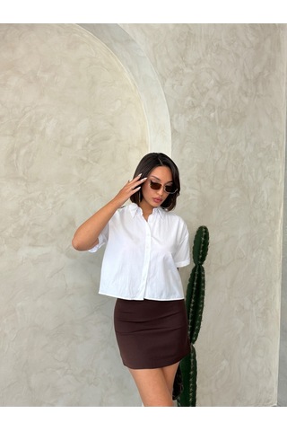 Verymoda Kelebek Detaylı Gömlek D2891 Beyaz
