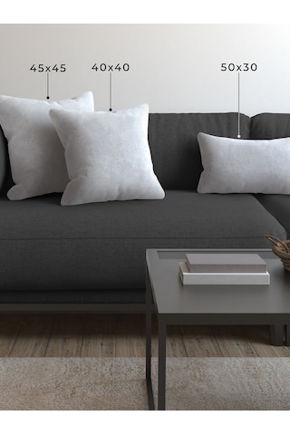Br Demor Home Soft Series Kar Beyazı Kırlent, Yastık Kılıfı Kar Beyazı