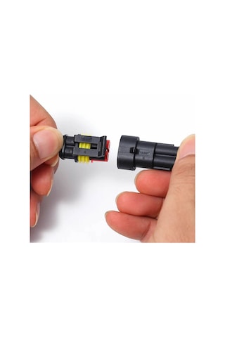 2 Pin Kablolu Su Geçirmez Konnektör Çift Ip65 200mm Kilitli Erkek Dişi Kolay Bağlantı Soketi