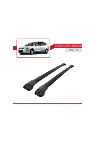 Hyundai Elantra Touring Fd 2007-2011 Arası İle Uyumlu Ace-1 Ara Atkı Tavan Barı Siyah