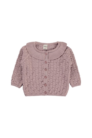 Civil Baby Fırfırlı 6-18 Ay Hırka - Lila Soft Gül Kurusu
