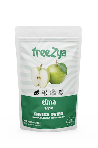 Freezya Freeze Dried Dondurularak Kurutulmuş Elma - 20 Gr