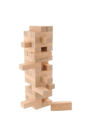 Büyük Boy Doğal Ahşap Denge Oyunu Jenga 54 Parça