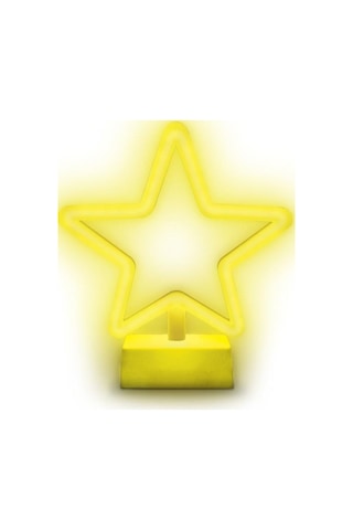 Dekoratif Neon Yıldız Gece Aydınlatması Sarı