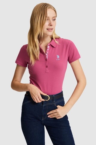 U.S. Polo Assn. U.s. Polo Assn. Kadın Fuşya Tişört Basic 50321798-vr023 Fusya