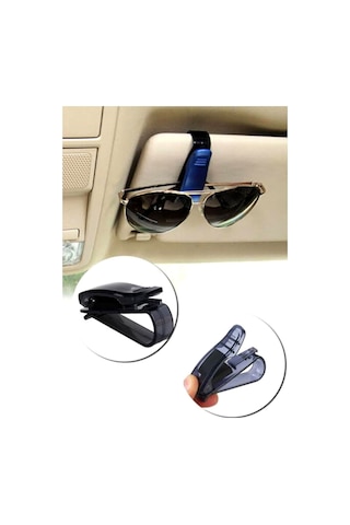 Carub Araç İçi Gözlük Tutucu Klips 1 Adet-siyah