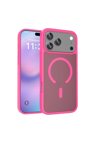 Joko İphone 17 Pro Max Kılıf Jota Seri Magsafe Kapak Fuşya