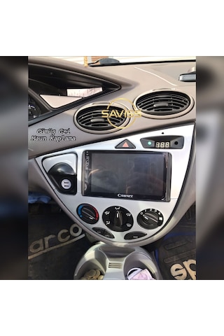 Ford Focus 1 Torpido Gümüş Gri Maun Kaplama,Konsol Kaplama (Gümüş Gri)