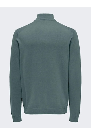 Only & Sons Onsalex Reg 12 Half Zıp Knıt Erkek Yeşil Kazak - 22022523