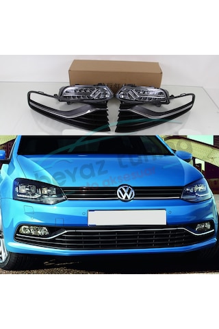 Volkswagen Polo Sis Farı Lambası Çerçeveli Set Oem 2015-