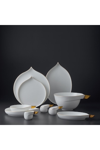 Jumbo Goddess Gold 61 Parça 12 Kişilik Yemek Takımı Gold