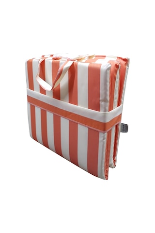 Mirzademarket Mirzade Plaj Minderi Çanta Katlanır Su Geçirmez-Turuncu/Krem