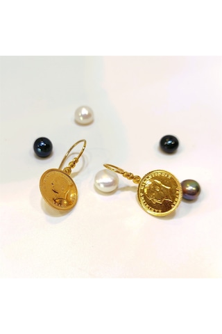 Altın Ürünler Dorika Toplu Çeyrek Küpe