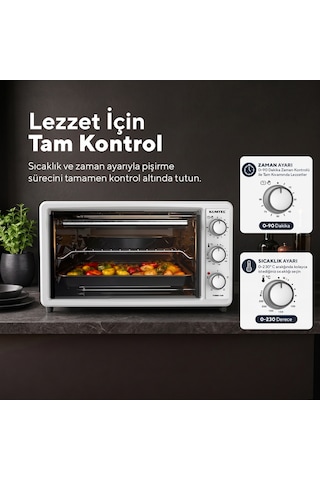Kumtel LX-3575 45 L Beyaz Turbo Mini Fırın