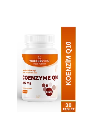 Wooggs Vital Koenzim Q10 200 Mg Takviye Edici Gıda 30 Tablet
