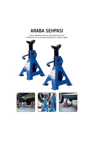 Cmc Araba Sehpası Araç Sehpası Kriko 3 Ton (kutu İçi 2 Adet)