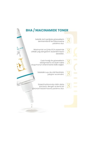 Akne Karşıtı Gözenek Sıkılaştırıcı Bha Salisilik Ve Niacinamide Tonik 200 Ml