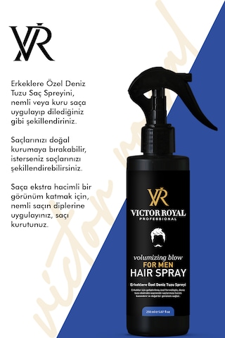 Victor Royal Erkeklere Özel Deniz Tuzu Spreyi 250 Ml