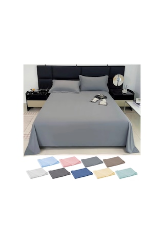 Dofolink Büyük Boy Kraliçe Bedding: Yumuşak, Nefes Alabilir, Çok Renkli Mikrofiber Yatak Örtüsü - Konforlu Uyku İçin Gri