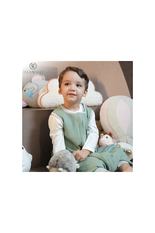 Diawoo Cocoon Walker 4 Mevsim Merino Uyku Tulumu,%100 Merino-org. Pamuk,2-7 Yaş Haki Haki
