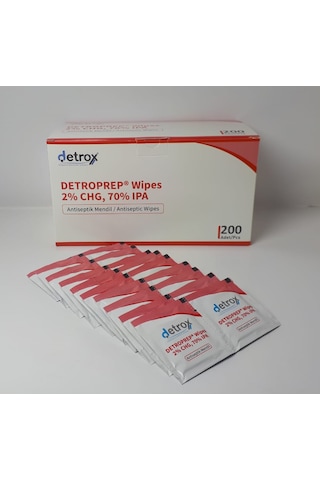 Detroprep Wipes 2%chg, 70% Ipa Antiseptik Mendil 200 Adet
