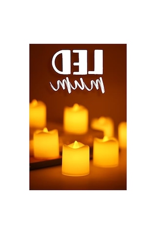 Pilli Mini Led Mum Seti, 8 Adet Dekoratif Yapay Mum İle Şık Aydınlatma 10c
