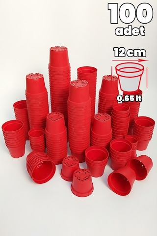 Üretim Saksısı 12 Cm Çap 100 Adet Bol Delikli
