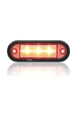 Sanel 12v Basamak Aydınlatma Lambası Kırmızı 6 Ledli 85 30 Mm