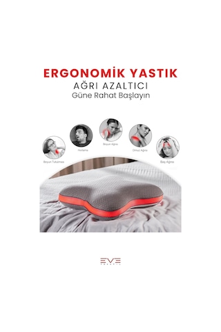 Visco Ergonomik Horlama Önleyici Yüksek Kaliteli Elastik Karbon Yıldız Desenli Yastık