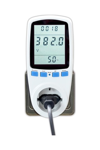 Asıgo Enerji Maliyeti Ölçüm Cihazı 2'li Set I 8 Ölçüm Değeri Ve Büyük Konforlu Ekranlı Priz İçin Elekt