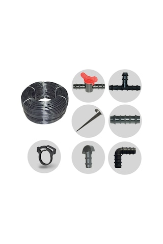 16Mm Damlama Sulama Boru Seti 33 Cm Delikli 200 Mt