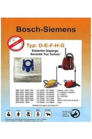 Bosch Uyumlu- Süpürge Torbası