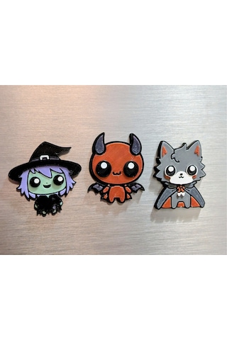 Katil Bebek Chucky Predator Ve Hayalet Köpek Zero Tasarımlı Buzdolabı Magneti