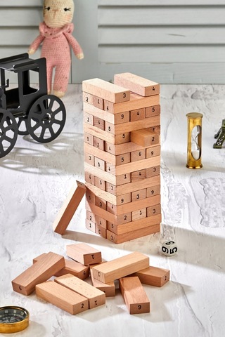 Totteriq Sayılı Jenga Numaralı Denge Oyunu