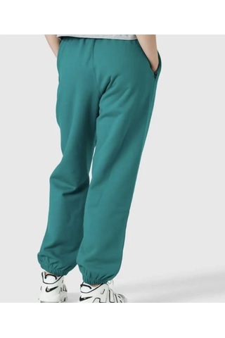 Nike Solo Swoosh Fleece Pant Pamuklu Bol Kesim Yüksek Bel Kadın Eşofman Altı Yeşil Yeşil