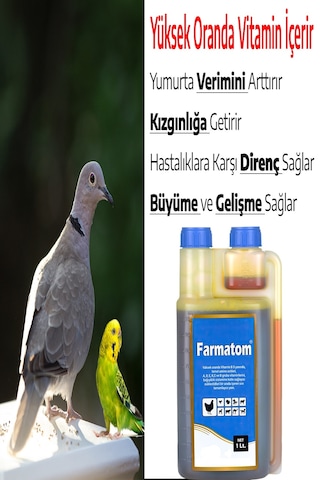 Munich Vet Farmatom Multi Vitamin Kanatlı Hayvan Vitamini 1 Litre - Kuşlar Için Vitamin