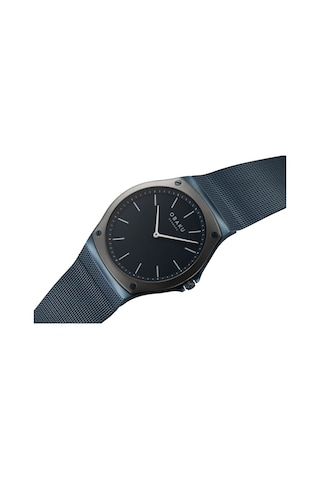 Obaku Denmark V316gxylml Quartz Hasır Kordon Lacivert Safir Cam 40 Mm Erkek Kol Saati Gri
