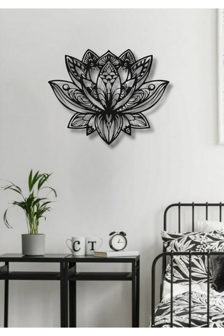 Mandala Lotus Çiçeği Metal Duvar Dekoru