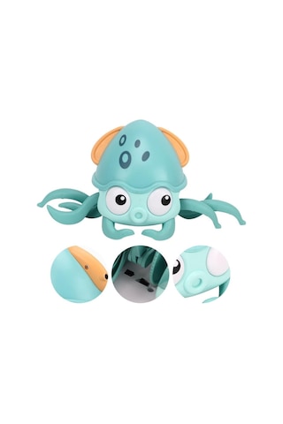 Sesli Işıklı Sensörlü Şarjlı Ahtapot Yürüme Arkadaşı Mavi Qc-2y Blue