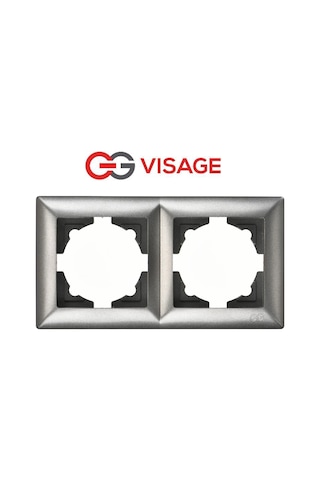 Visage Ambiance Füme 2 Li Çerçeve - Priz Ve Anahtar İçin Uyumlu Çerçeve