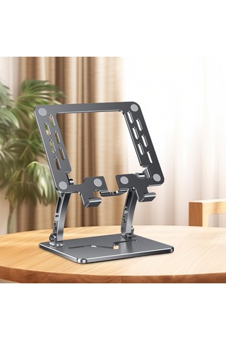 Homyl Tablet Stand Tutucu Kaymaz Taban Siyah-kare-delik