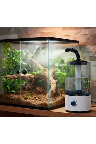 Kargo Sürüngen Teraryumu Nemlendirici Sis Makinesi - Ultrasonik Otomatik Buhar Üretici Bukalemun, İguana, Gecko İ