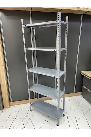 Uzman Grup Raf Çelik Raf-5 Raflı 2Metre 59X60 Çelik Raf-Depo Rafı Galvaniz