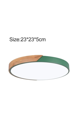 Ahşap Yuvarlak Tavan Lambası, 3 Renkli Işık For 23cm Diğer Diğer