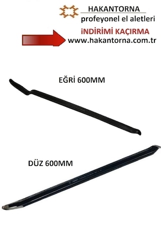 Hakantorna- Rico 2 Adet Eğri Ve Düz 600mm Levye Lastik Sökme Levyesi Tamirci Levyesi