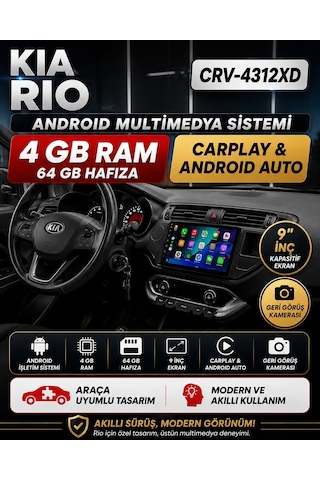 Kia Rio Android Multimedya Sistemi 2012-2014 Crv-4312xd